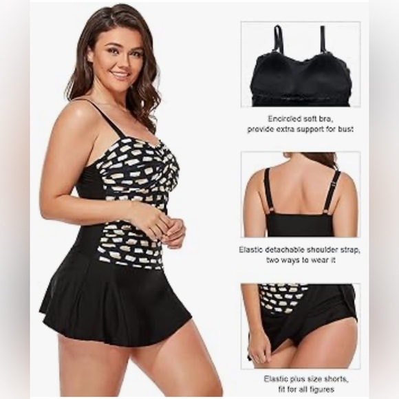 FULLFITALL | Plus Size Swim Dress, One Piece Swimsuits, Size 22, NWT - Picture 14 of 15